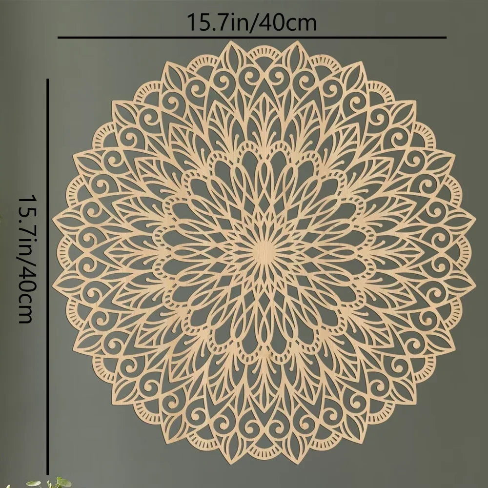 Elegant Metal Mandala Wall Art – Flower Design Decor Panel - Winter Seller Hub