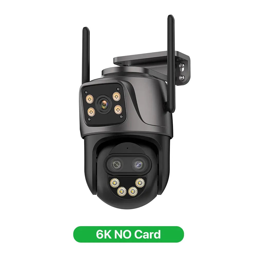 6K 9MP HD IP Camera Outdoor Three-Lens External WiFi Camera 4K/2K Dual Screen Security PTZ Cam Auto Tracking Surveillance iCSee - Winter Seller Hub