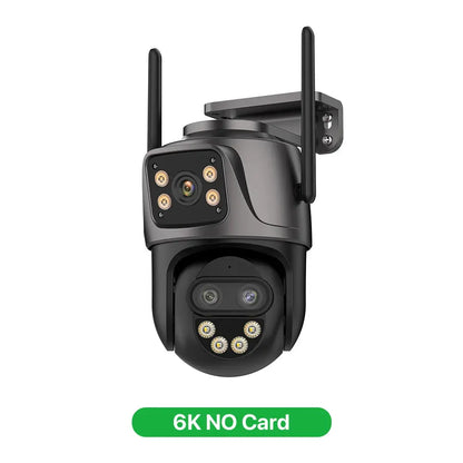 6K 9MP HD IP Camera Outdoor Three-Lens External WiFi Camera 4K/2K Dual Screen Security PTZ Cam Auto Tracking Surveillance iCSee - Winter Seller Hub