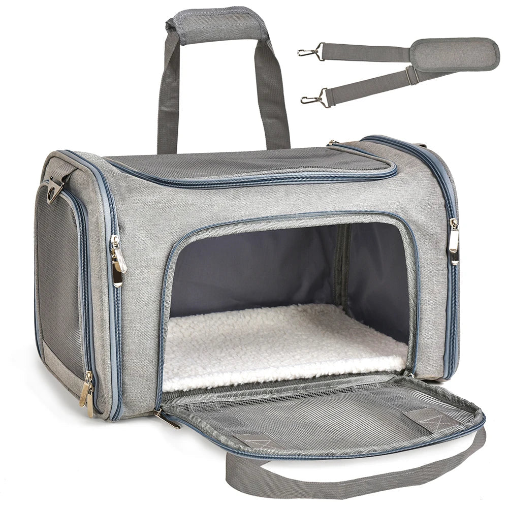 Airline-Approved Soft-Sided Pet Carrier Backpack for Small Dogs & Cats - Winter Seller Hub