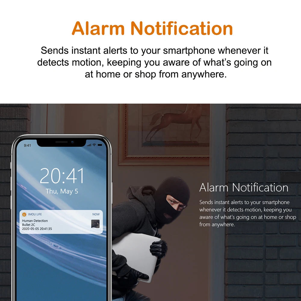 IMOU Outdoor Bullet 2C 4MP Wifi Camera Weatherproof AI Human Detection Outdoor Surveillance ip Camera - Winter Seller Hub