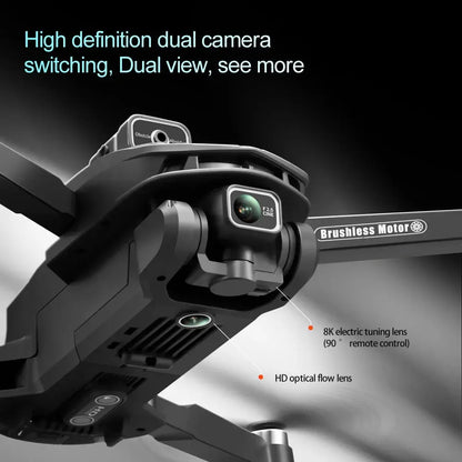 2025 V168 Pro MAX GPS Drone 8K Professional HD Camera 5G WIFI FPV 360° Obstacle Avoidance Brushless Large Screen RC Quadcopter - Winter Seller Hub