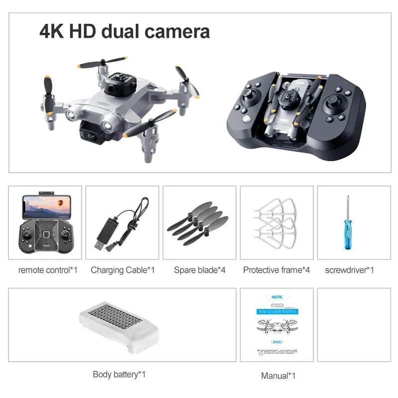 4DRC New V30 Mini Drone with Camera HD 4K 1080P FPV RC Drones Profesional Five-sided Obstacle Avoidance Helicopter Dron Toy Gift - Winter Seller Hub