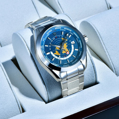 PD1788 Quartz Wristwatch – Stainless Steel Case & Bracelet, Water-Resistant, Fashionable Casual Watch - Winter Seller Hub