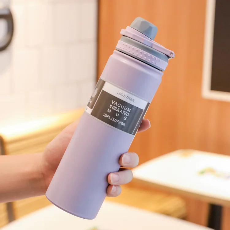 Thermal Cup Simple Portable Stainless Steel Water Cup Large Capacity Sports Water Bottle Outdoor Water Bottle Portable Space Pot Winter Seller Hub