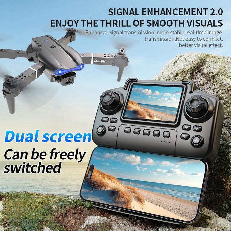 E99 Pro Drone with 8K HD Camera Remote Control Quadcopter Four Axis Aircraft Altitude Hold GPS Flying Toy for Aerial Photography - Winter Seller Hub