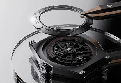 AGELOCER 6001A1-R Automatic Skeleton Watch – Sapphire, 5 Bar - Winter Seller Hub