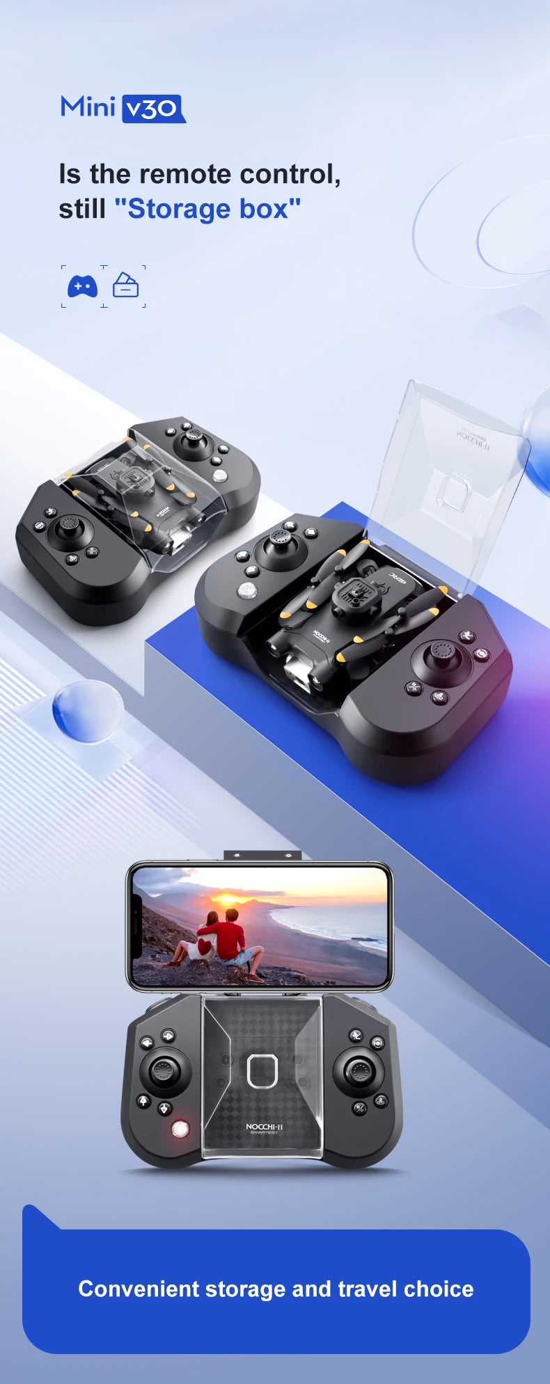 4DRC New V30 Mini Drone with Camera HD 4K 1080P FPV RC Drones Profesional Five-sided Obstacle Avoidance Helicopter Dron Toy Gift - Winter Seller Hub