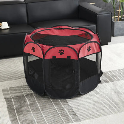 Foldable Pet Playpen – Octagonal Oxford Tent for Cats & Small Dogs - Winter Seller Hub