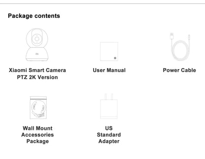 Xiaomi 360° Smart Home Security Camera Mi PTZ 2K Webcam 1296P 3 Megapixel AI Human Detection Night Vision Webcam Work With Miji - Winter Seller Hub