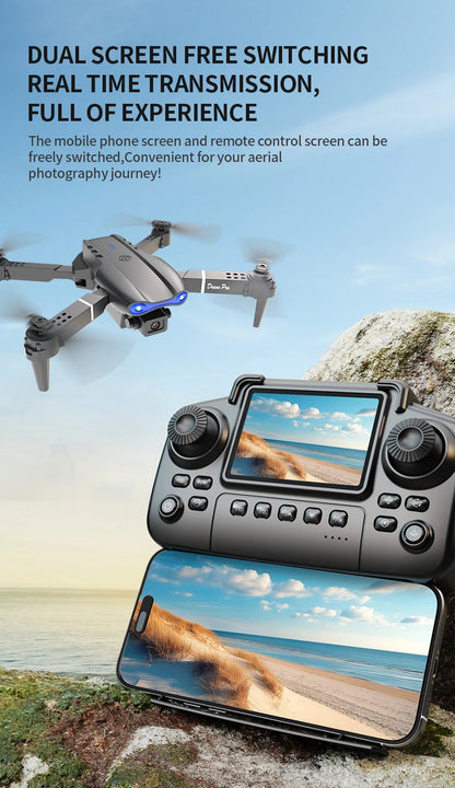 E99 Pro Drone with 8K HD Camera Remote Control Quadcopter Four Axis Aircraft Altitude Hold GPS Flying Toy for Aerial Photography - Winter Seller Hub
