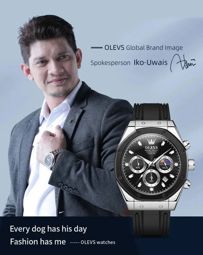 OLEVS 9911 Quartz Watch – Silicone Band, Luminous, 3 Bar - Winter Seller Hub