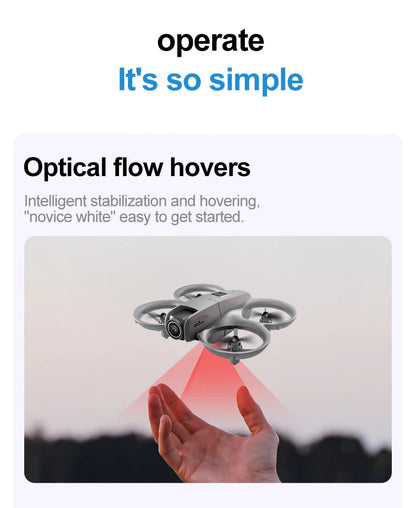 NEW GT3 Mini Foldable Drone With Lights 8k Aerial Photography Optical Flow Positioning 360° Obstacle Avoidance Helicopter Drone - Winter Seller Hub