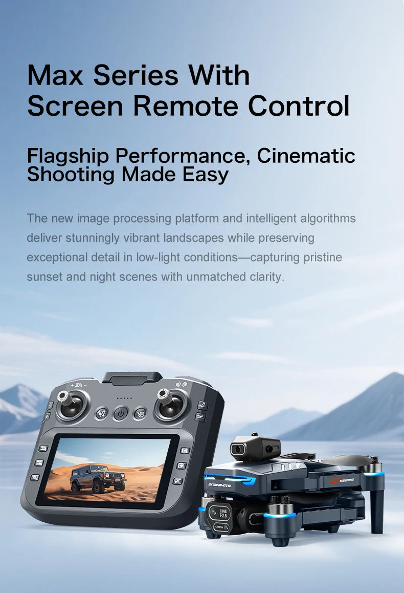 New GT8 Drone 8K Professional HD Dual Cameras Screen Remote 5G WIFI Brushless Motor Obstacle Avoidance Foldable Quadcopter Toys - Winter Seller Hub