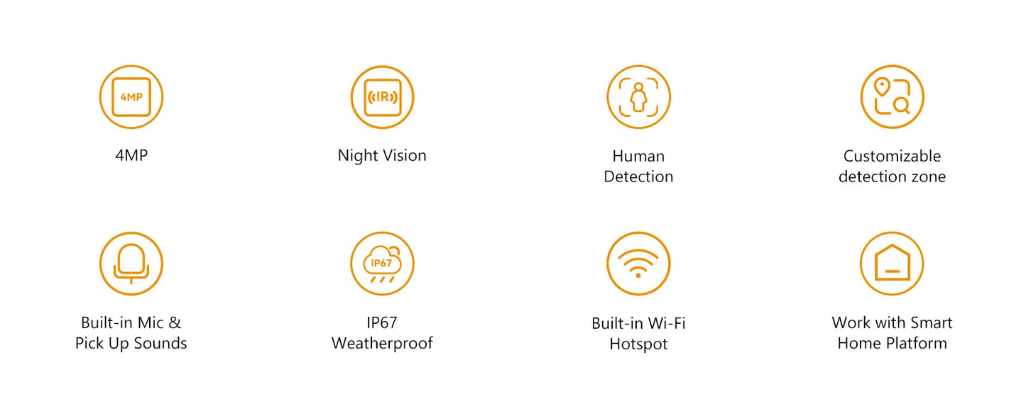IMOU Outdoor Bullet 2C 4MP Wifi Camera Weatherproof AI Human Detection Outdoor Surveillance ip Camera - Winter Seller Hub