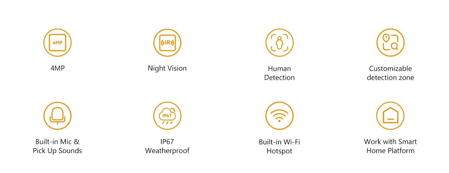 IMOU Outdoor Bullet 2C 4MP Wifi Camera Weatherproof AI Human Detection Outdoor Surveillance ip Camera - Winter Seller Hub