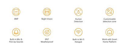 IMOU Outdoor Bullet 2C 4MP Wifi Camera Weatherproof AI Human Detection Outdoor Surveillance ip Camera - Winter Seller Hub
