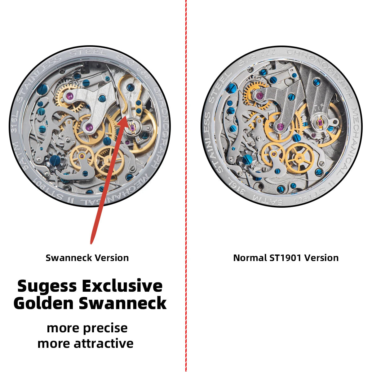 SUGESS Swanneck Mechanical Watch - Winter Seller Hub