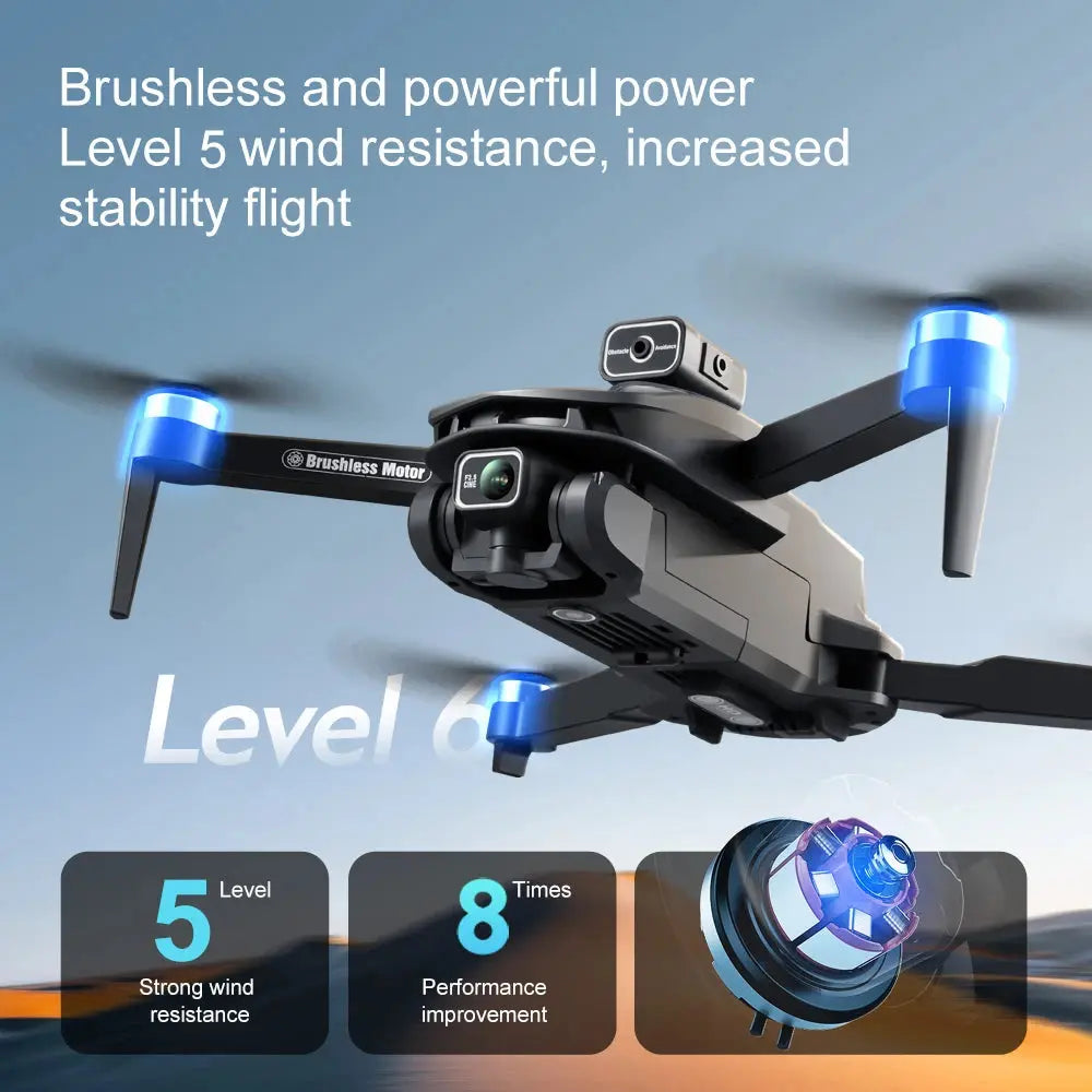 2025 V168 Pro MAX GPS Drone 8K Professional HD Camera 5G WIFI FPV 360° Obstacle Avoidance Brushless Large Screen RC Quadcopter - Winter Seller Hub