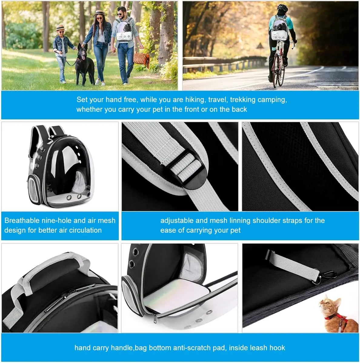 Transparent Bubble Pet Carrier Backpack – Cats & Small Pets - Winter Seller Hub