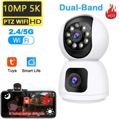 Tuya 5G 8MP 10MP WiFi Camera Smart Home Wireless IP Surveillance Camera AI Detect Automatic Tracking Security Baby Monitor Tuya - Winter Seller Hub