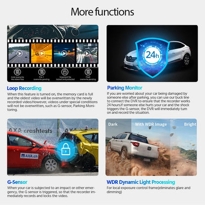 Dash Cam 4K UHD Recording Car Camera DVR Night Vision Video Recorder Built-In Wi-Fi Support GPS 24H Parking - Winter Seller Hub
