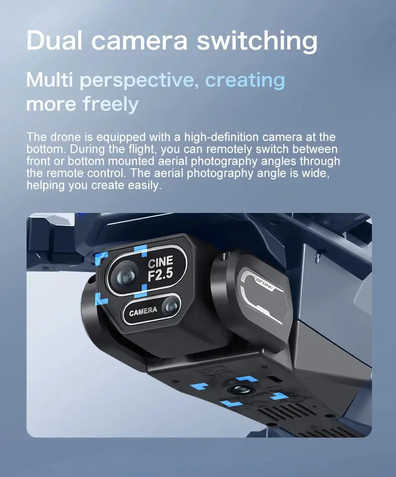 New GT8 Drone 8K Professional HD Dual Cameras Screen Remote 5G WIFI Brushless Motor Obstacle Avoidance Foldable Quadcopter Toys - Winter Seller Hub