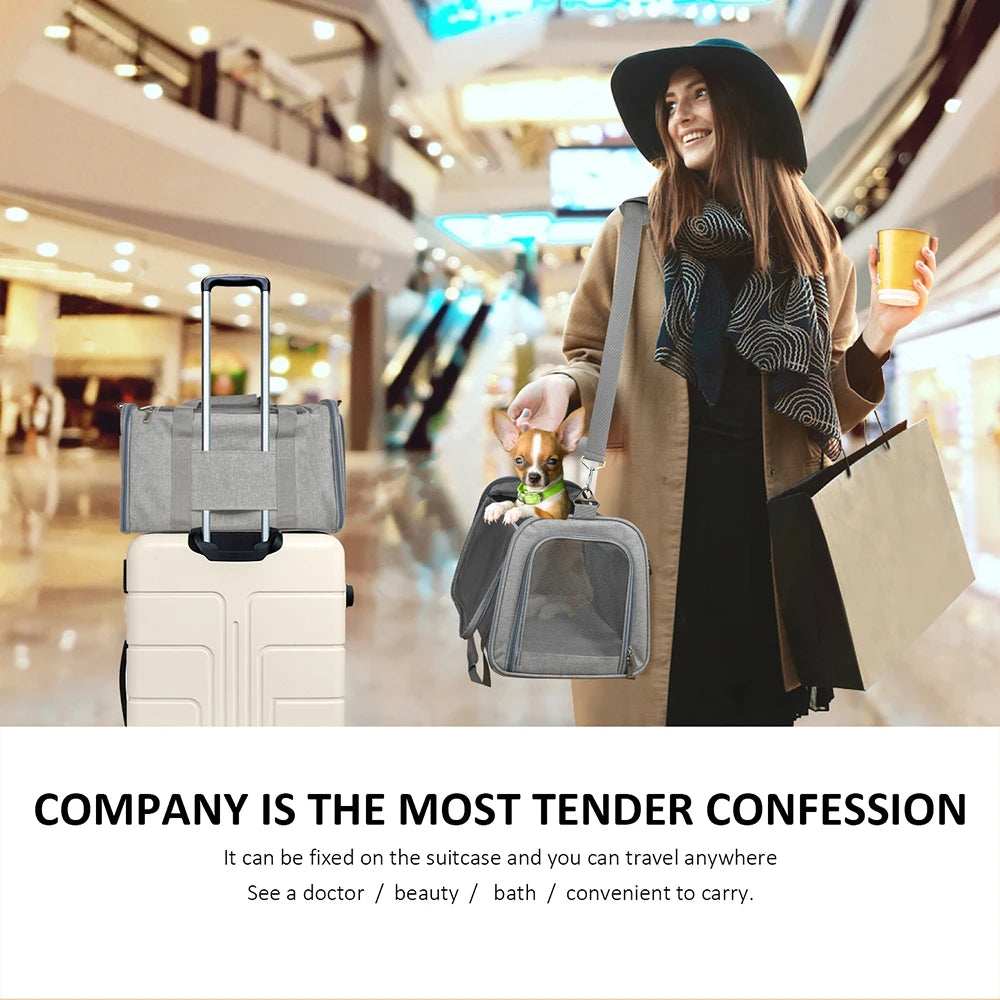 Airline-Approved Soft-Sided Pet Carrier Backpack for Small Dogs & Cats - Winter Seller Hub