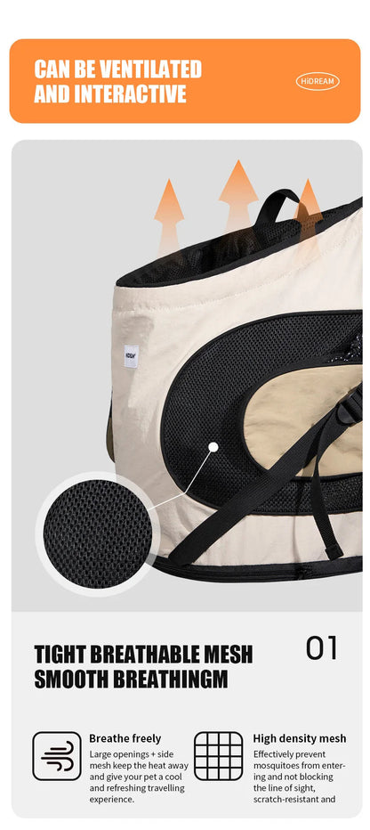 Nylon Pet Carrier Backpack – Belt Closure, Cats & Medium Breeds - Winter Seller Hub
