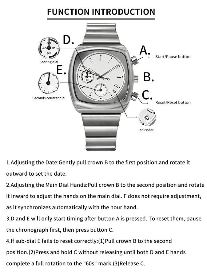 CILOA 508 Quartz Watch – Square Stainless Steel, 3 Bar, Japan Movement - Winter Seller Hub