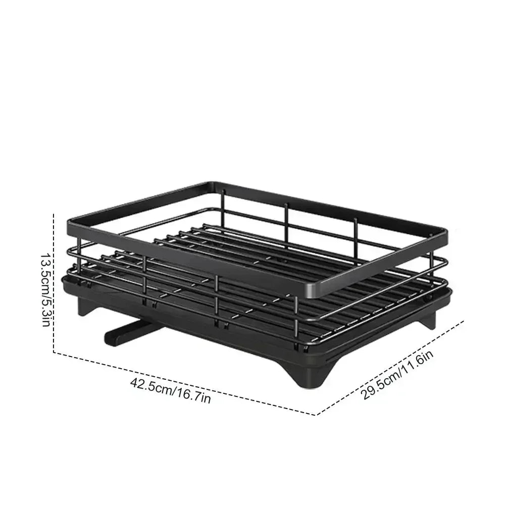 2-Tier Dish Drying Rack – Adjustable Bowl/Plate Organizer - Winter Seller Hub