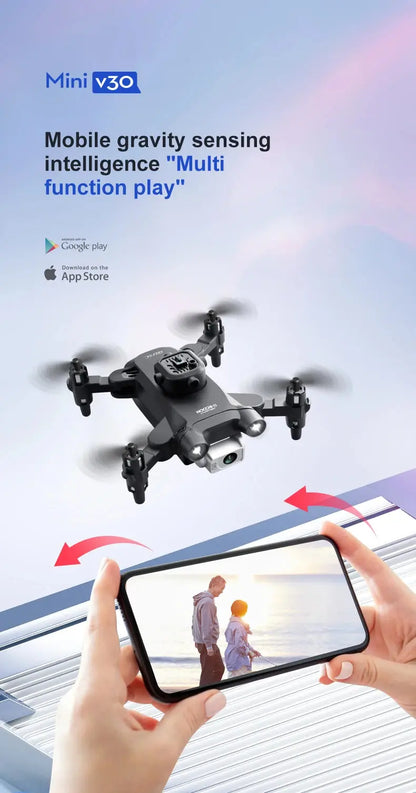 4DRC New V30 Mini Drone with Camera HD 4K 1080P FPV RC Drones Profesional Five-sided Obstacle Avoidance Helicopter Dron Toy Gift - Winter Seller Hub