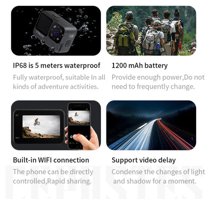NEW CERASTES V9 4K WiFi Anti-shake Action Camera Go With Remote Control Screen Waterproof Sport Camera pro drive recorde - Winter Seller Hub