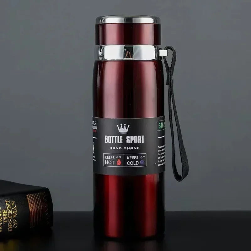 1L Insulated Stainless Steel Water Bottle – Vacuum, Hot/Cold, Leakproof - Winter Seller Hub