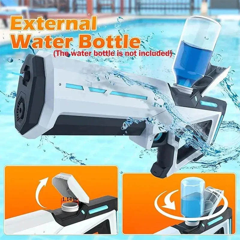ZNMSQ Electronic Water Gun – Flashing LED, Lithium Battery-Powered Toy for Teens & Adults - Winter Seller Hub