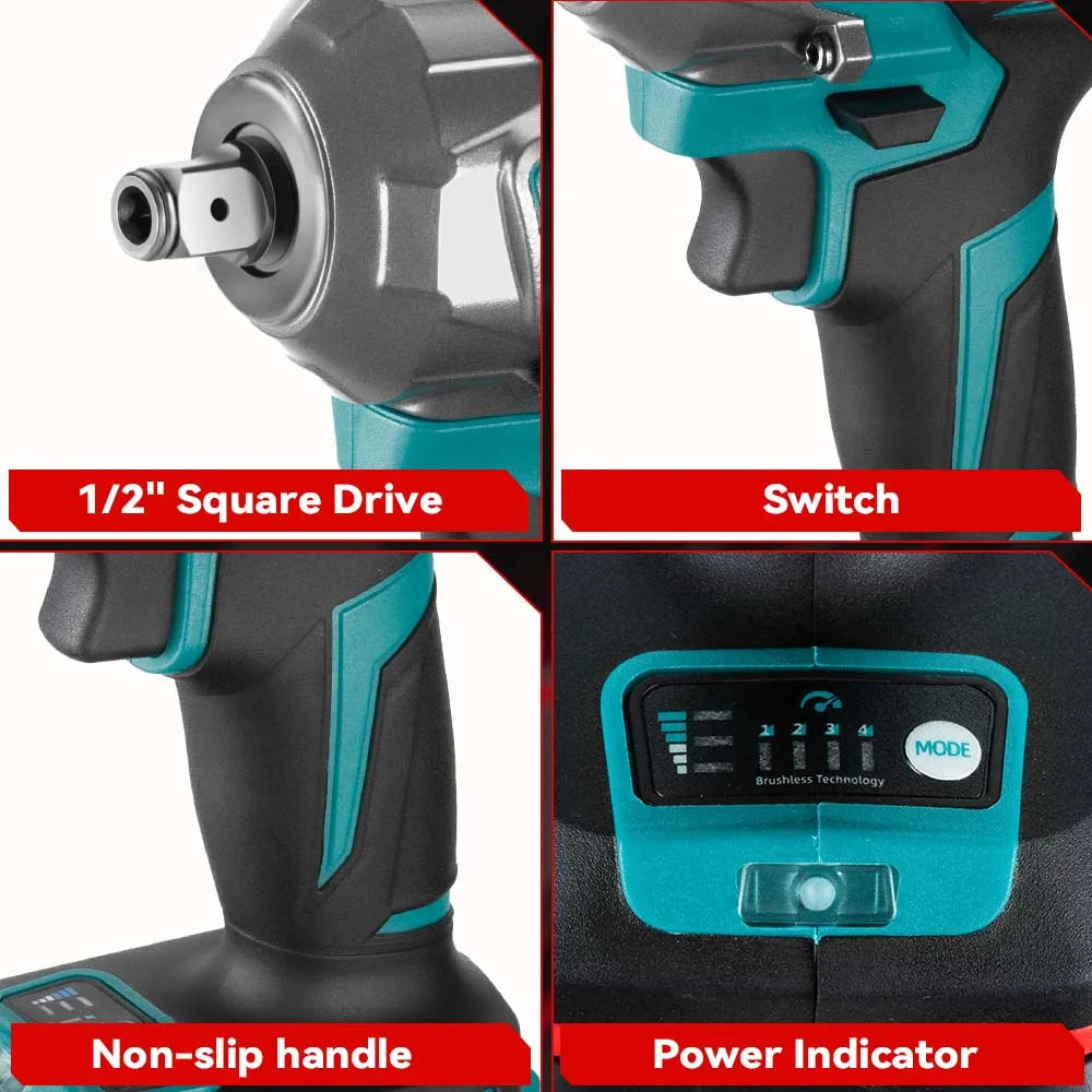 ONEVAN 18V Brushless Electric Wrench – Rechargeable, High Torque - Winter Seller Hub