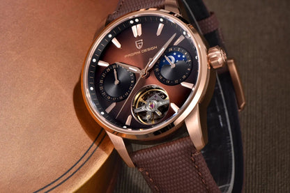 PAGANI DESIGN PD-YS021 Quartz Watch – Leather, Luminous, 10Bar Water-Resistant - Winter Seller Hub