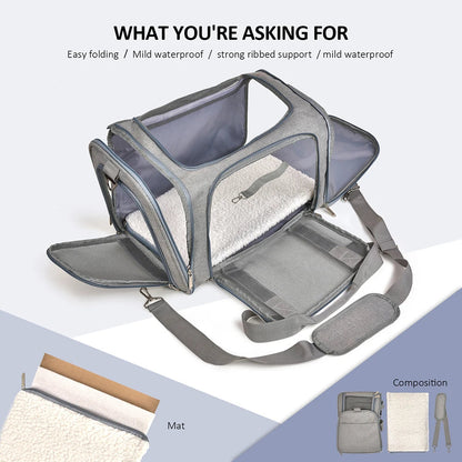 Airline-Approved Soft-Sided Pet Carrier Backpack for Small Dogs & Cats - Winter Seller Hub
