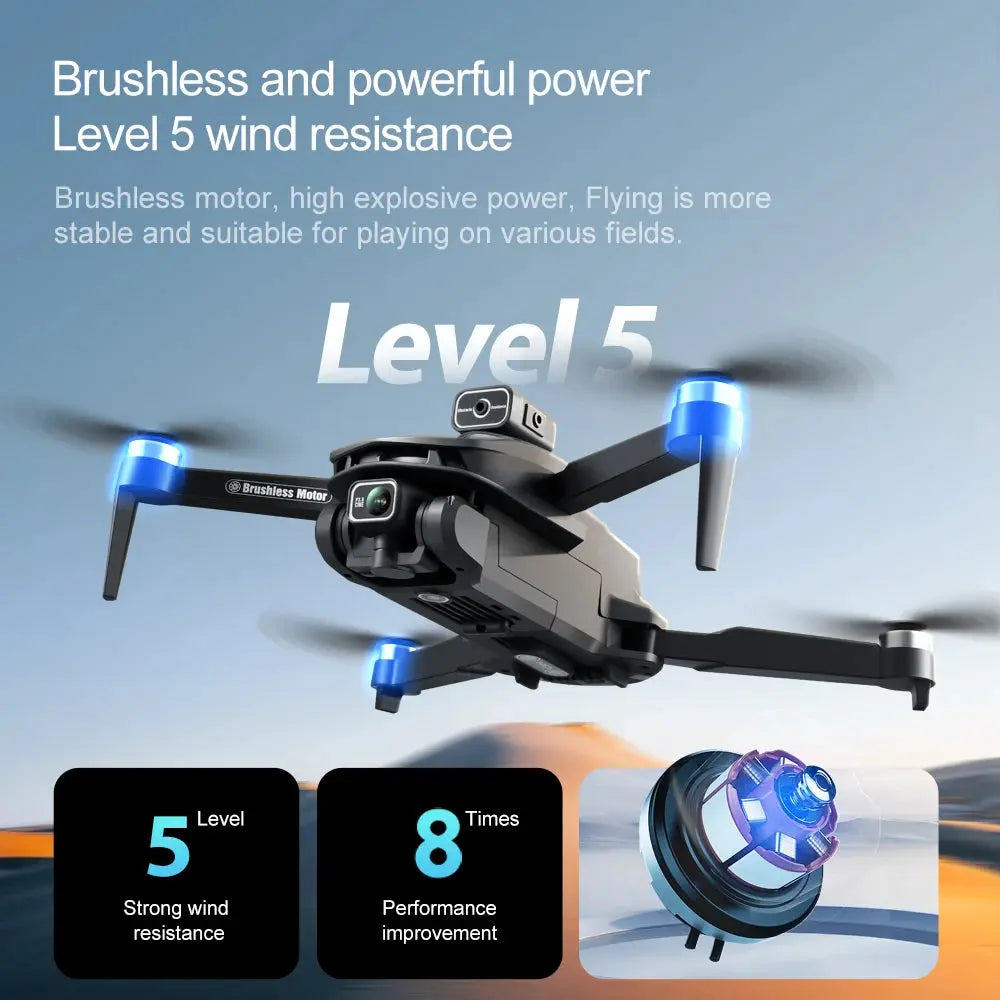 2025 V168 Pro MAX GPS Drone 8K Professional HD Camera 5G WIFI FPV 360° Obstacle Avoidance Brushless Large Screen RC Quadcopter - Winter Seller Hub