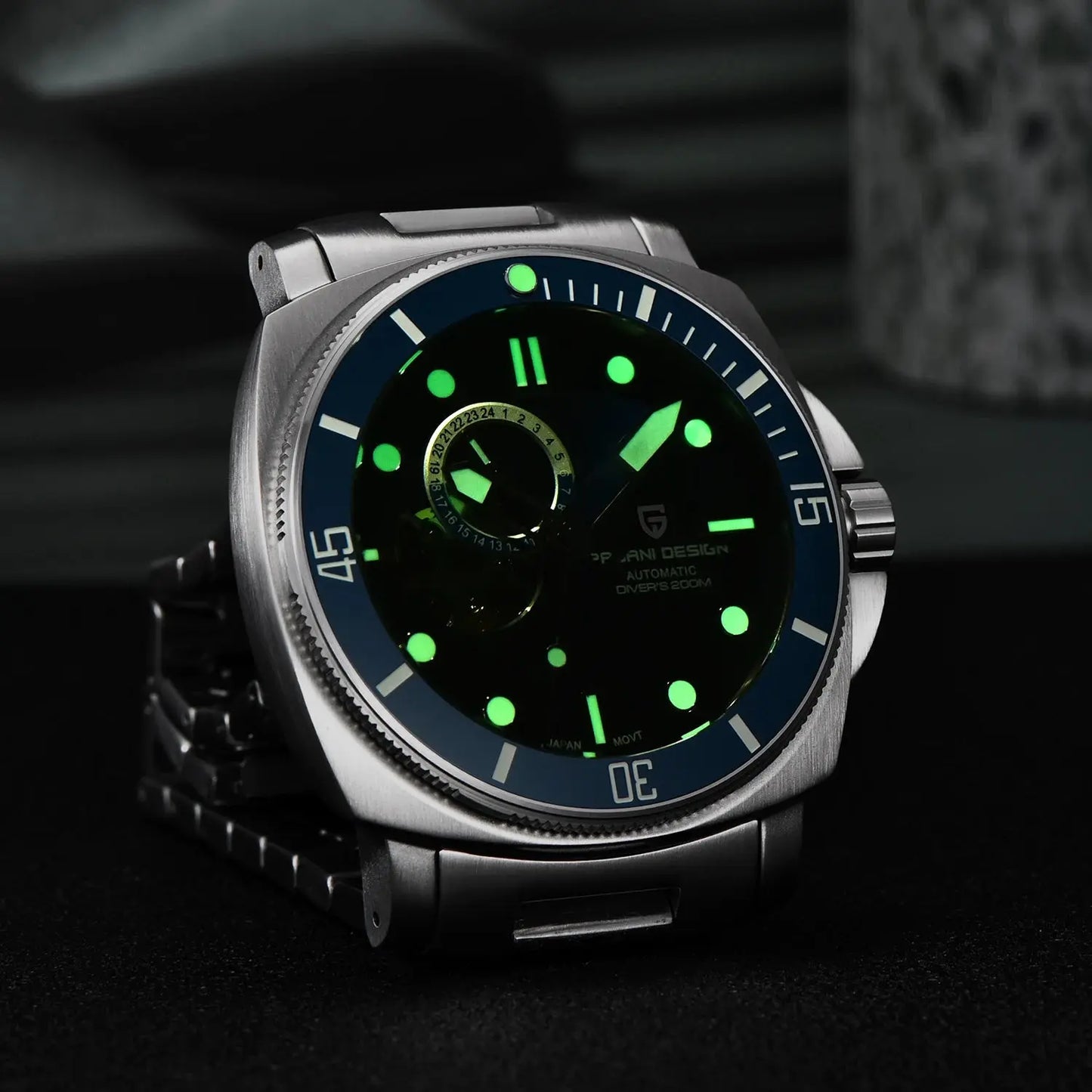 PAGANI DESIGN PD-1736 Automatic Skeleton – Sapphire, 20 Bar, Steel - Winter Seller Hub