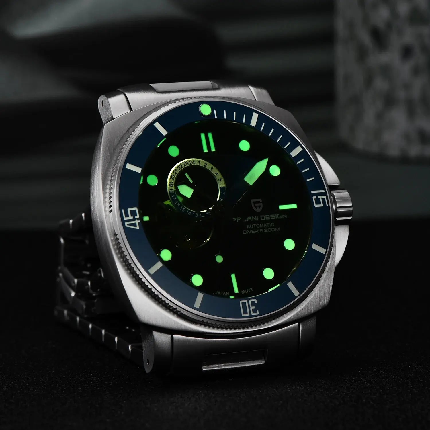 PAGANI DESIGN PD-1736 Automatic Skeleton – Sapphire, 20 Bar, Steel - Winter Seller Hub