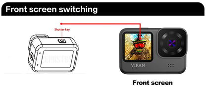 NEW CERASTES V9 4K WiFi Anti-shake Action Camera Go With Remote Control Screen Waterproof Sport Camera pro drive recorde - Winter Seller Hub