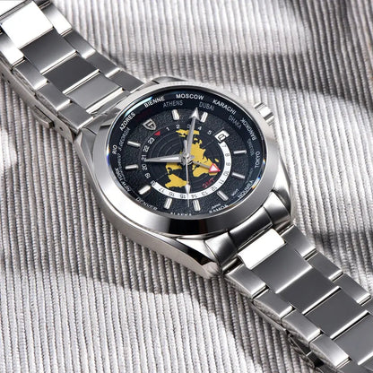 PD1788 Quartz Wristwatch – Stainless Steel Case & Bracelet, Water-Resistant, Fashionable Casual Watch - Winter Seller Hub