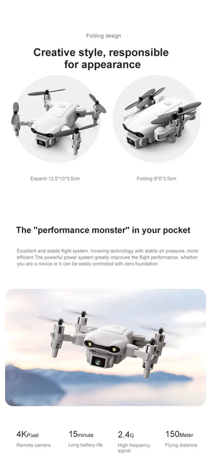 4DRC 2023 New V9 Mini Drone 4k HD Wide Angle Camera WIFI FPV Drones 1080P Dual Camera RC Dron Quadcopter Aircraft Kids Toys - Winter Seller Hub