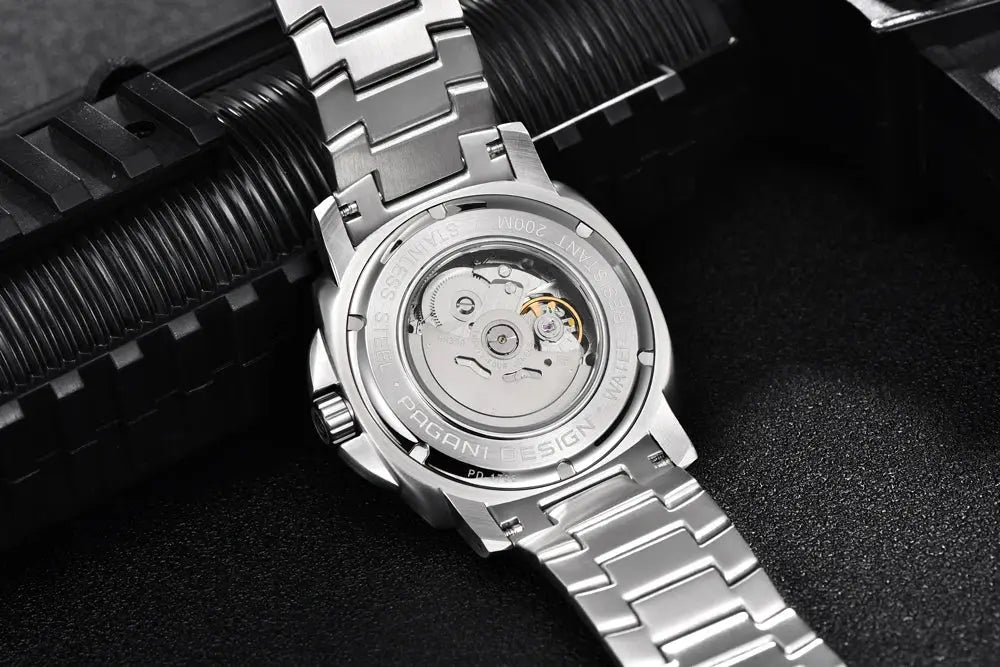 PAGANI DESIGN PD-1736 Automatic Skeleton – Sapphire, 20 Bar, Steel - Winter Seller Hub