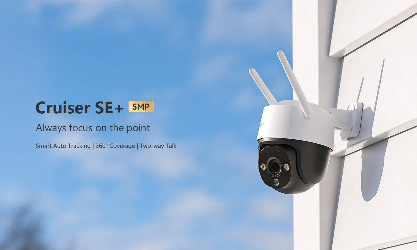 IMOU 2PCS Cruiser SE+ 5MP Wi-Fi PTZ Camera Smart Color Night Vision IP66 Outdoor Security 360° Coverage Smart Auto Tracking - Winter Seller Hub