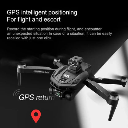 2025 V168 Pro MAX GPS Drone 8K Professional HD Camera 5G WIFI FPV 360° Obstacle Avoidance Brushless Large Screen RC Quadcopter - Winter Seller Hub