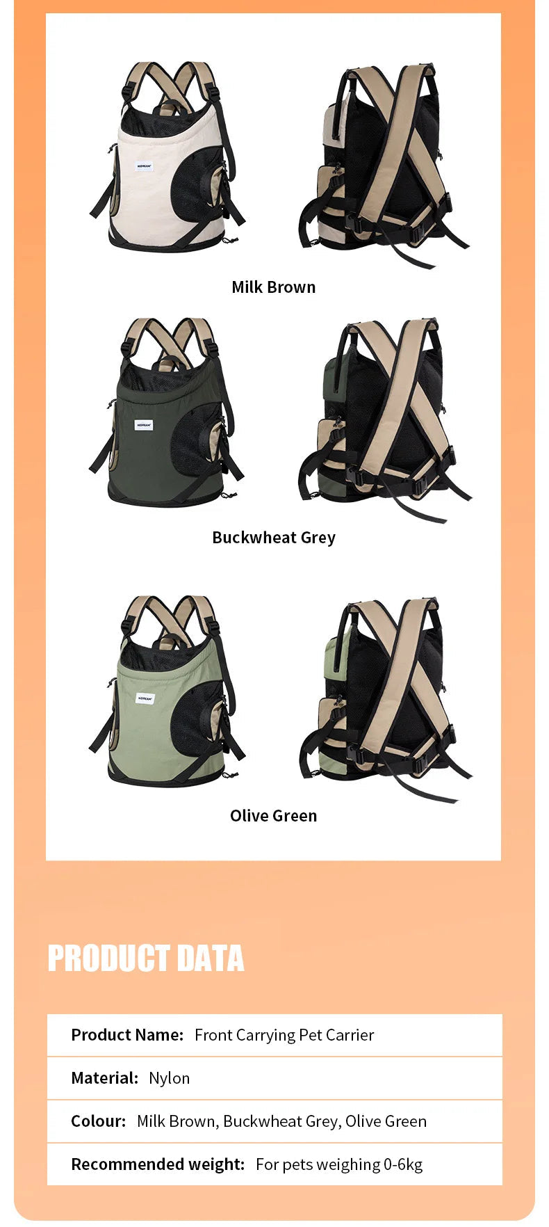 Nylon Pet Carrier Backpack – Belt Closure, Cats & Medium Breeds - Winter Seller Hub