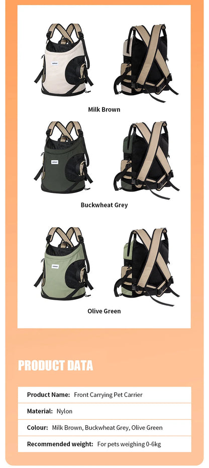 Nylon Pet Carrier Backpack – Belt Closure, Cats & Medium Breeds - Winter Seller Hub