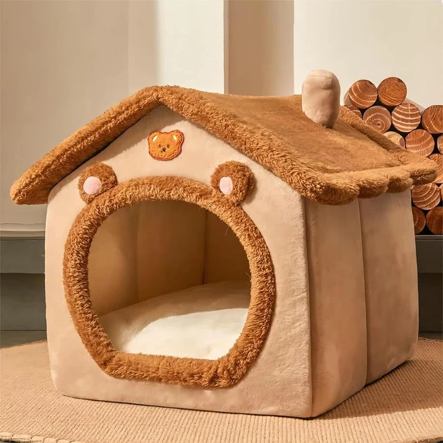 Foldable Pet House – Removable, Washable Bed for Cats & Puppies - Winter Seller Hub
